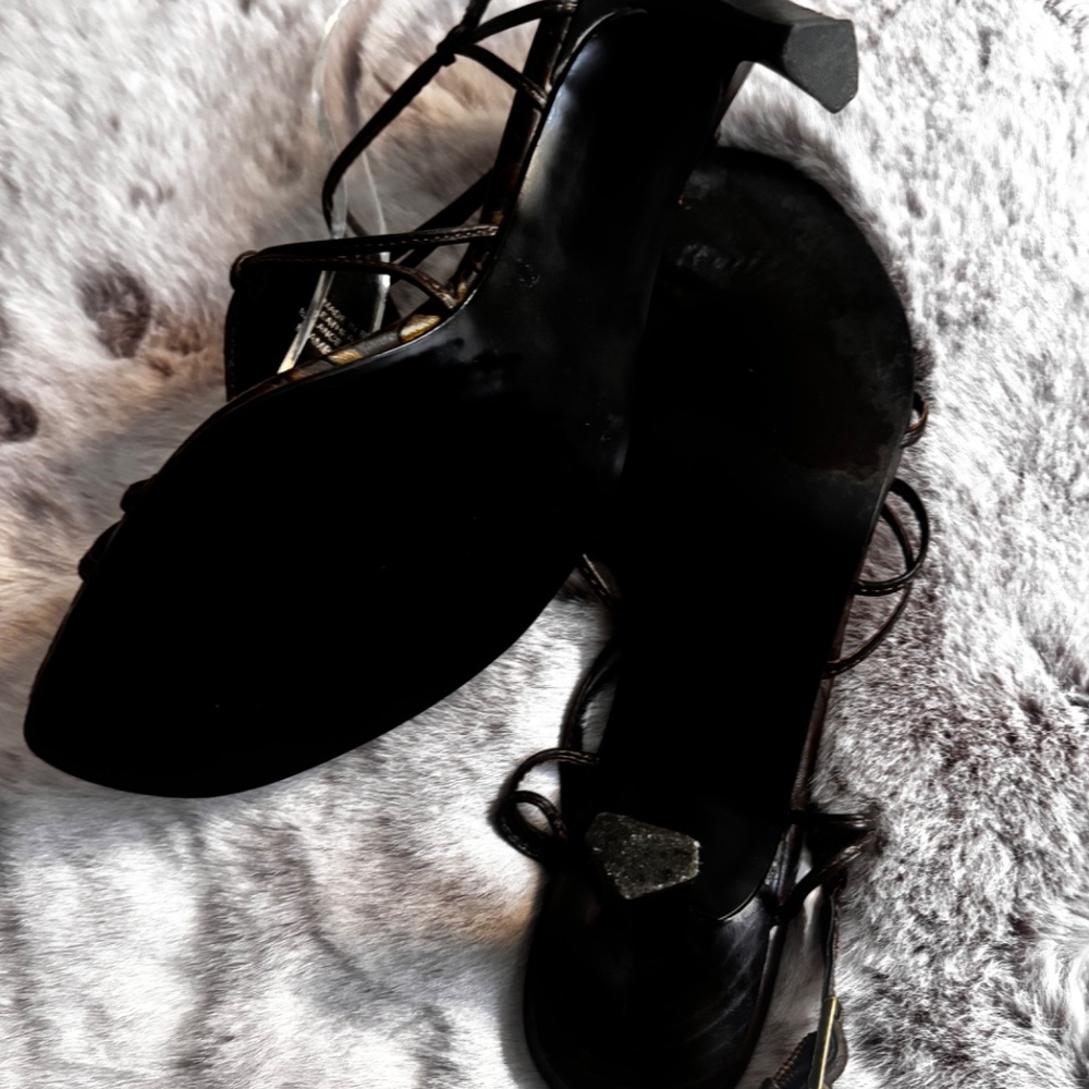 Carlos By Carlos Santana Brown Strappy Sandals 8 1/2 - Picture 3 of 8